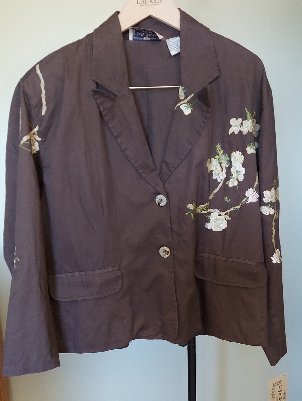 Lifestyle Woman Chocolate Colored single-breasted Blazer Vintage Sz 1X NWT